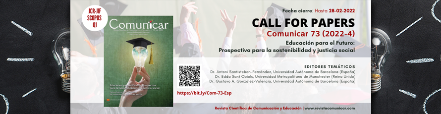Call for Papers 73 ‘Comunicar’: Educación para el futuro: Prospectiva para la sostenibilidad y la justicia social